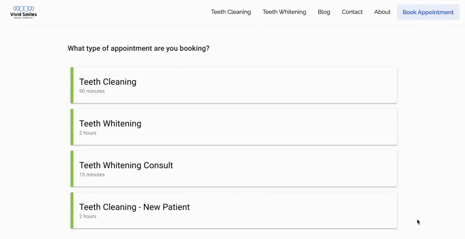 Visual Guide to using our online booking calendar.